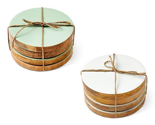 Crofton 4pk Enameled Wood Coasters