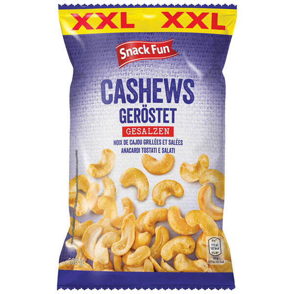SNACK FUN XXL-Cashews, geröstet und gesalzen