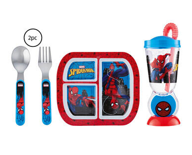 Licensed Children's Cutlery Set 2pc, Divided Plate or Spin Tumbler