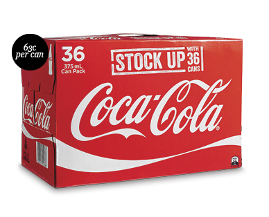 Coke or Coke Zero 36 x 375ml