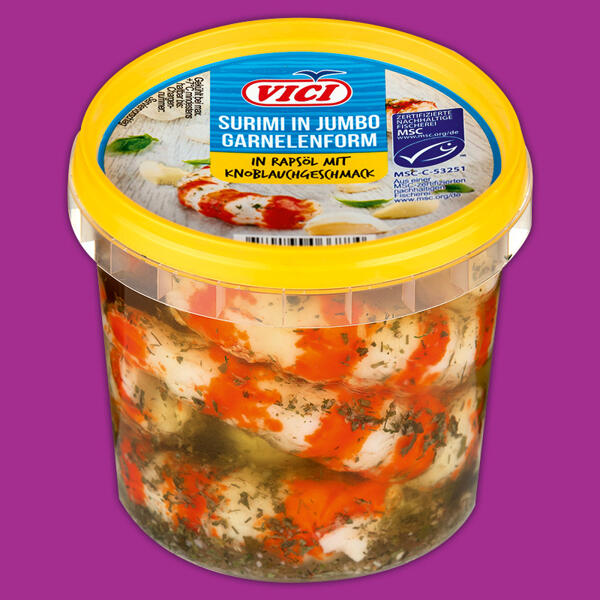Surimi in Jumbo-Garnelenform