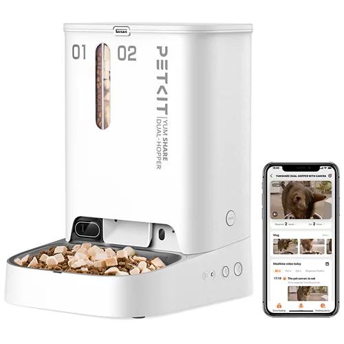 PETKIT YUMSHARE Dual-Hopper Smart Pet Feeder avec caméra