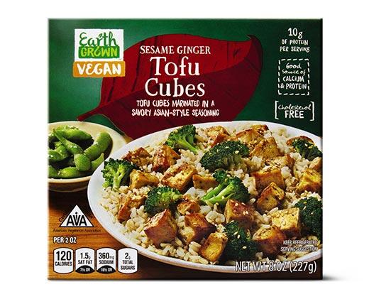 Earth Grown 
 Tofu Cubes BBQ or Sesame Ginger