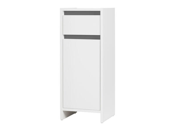 Bad-Seitenschrank "Oslo", mit Tür und Schublade, weiß