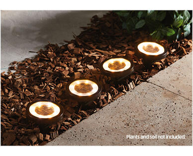 Solar Disc Lights 4pk