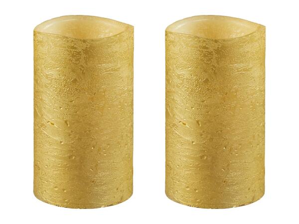 Livarno Home Golden LED Real Wax Candles - 2 Pack