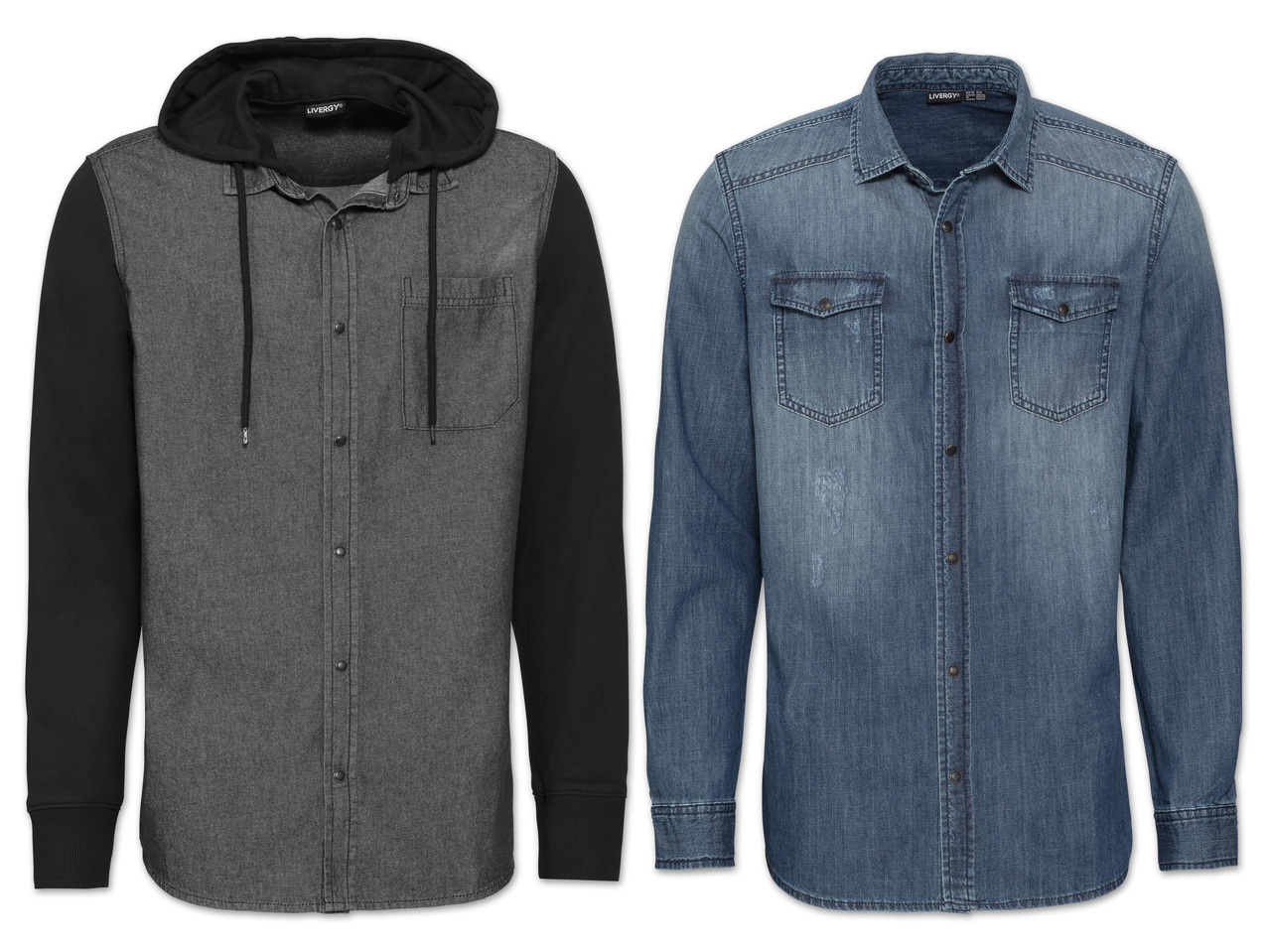LIVERGY(R) Herren Jeanshemd1