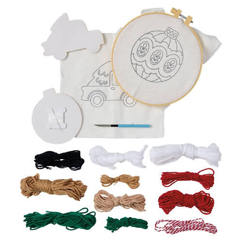 2 Pack Punch Needle Ornaments Kit - Truck/Ornament