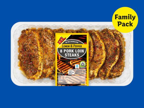 Birchwood 8 Lemon & Pepper Pork Loin Steaks