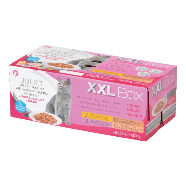 Nourriture premium pour chats, 48 pcs