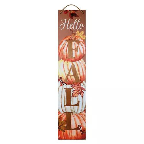 47" Tall Fall Reversible Porch Sign - Fall/Witches