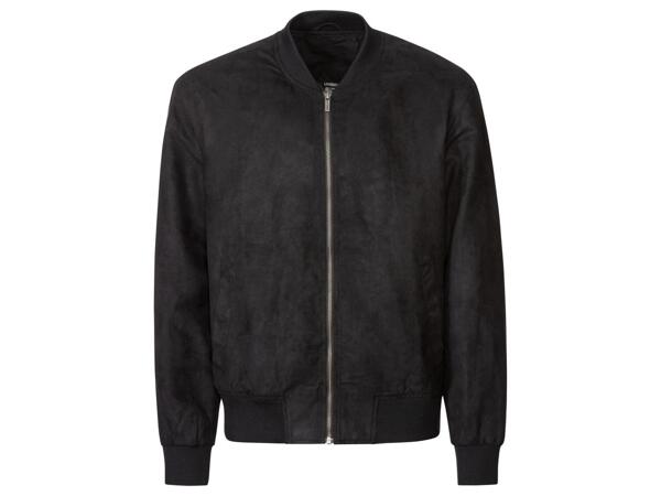 Men's faux suede bomber jacket