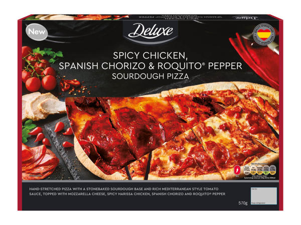 Sourdough Pizza - Spicy Chicken Spanish Chorizo & Roquito Pepper