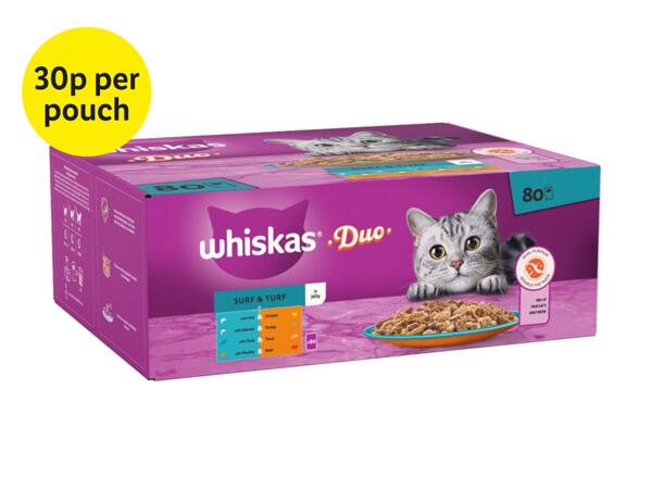 Whiskas 1+ Cat Pouches Surf & Turf in Jelly