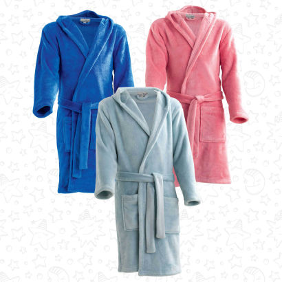 Fleece-Bademantel für Kinder