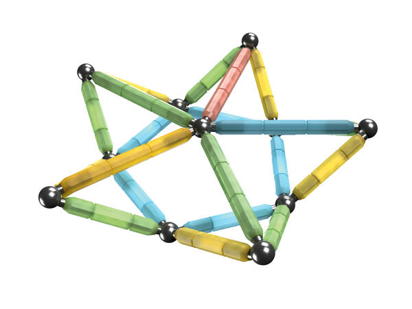 Multicoloured Magnetic Building Set