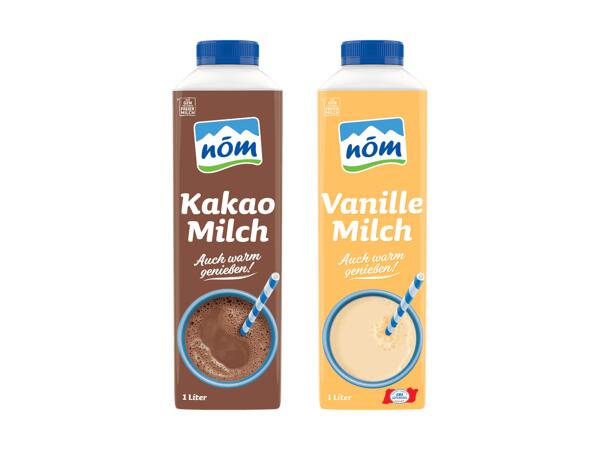 Kakao- oder Vanillemilch