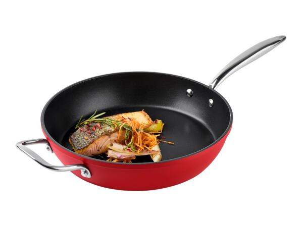 Silvercrest Red Cast Aluminium Frying Pan