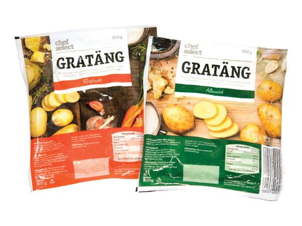 Potatis-/rotfruktsgratäng