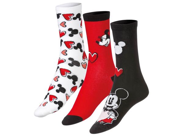 Ladies' Socks "Disney, Snoopy, Emily in Paris", 3 pairs