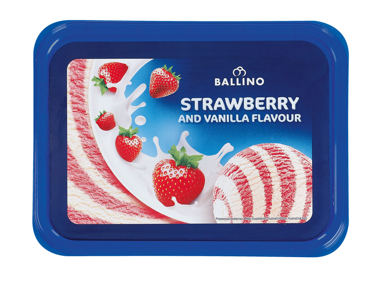 IJs met vanille-aardbeiensmaak