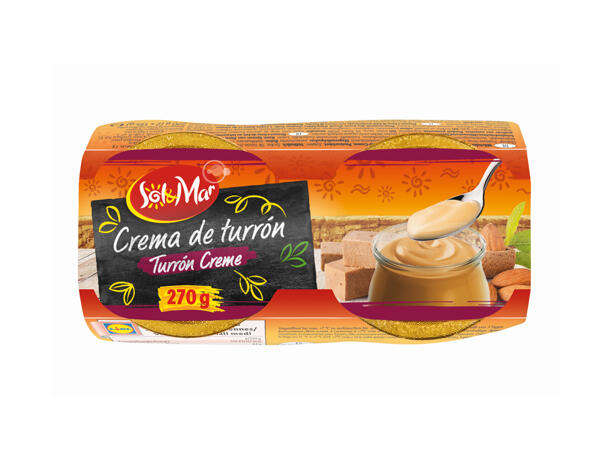 Crema de turrón/Natilla de huevo con caramelo