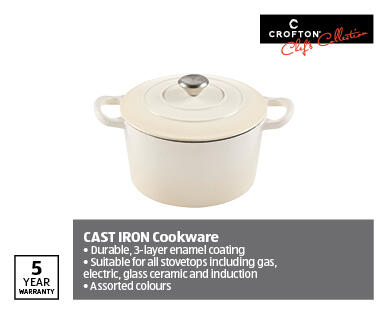 Cast Iron Dutch Oven 3.7L – Red or Cream