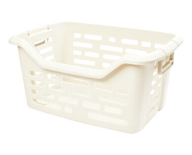 48L Stackable Laundry Basket with Folding Handles 
