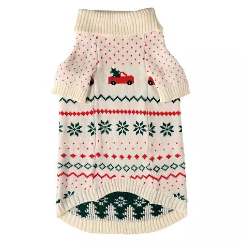 Pet Christmas Sweater - Christmas Truck, XL