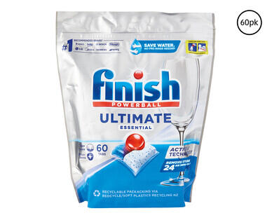Finish Powerball Ultimate Essential Dishwasher Tablets 60pk