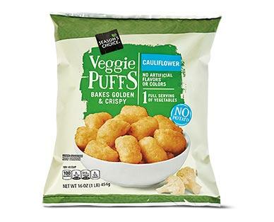 Season's Choice 
 Broccoli & Cheddar or Cauliflower Puffs