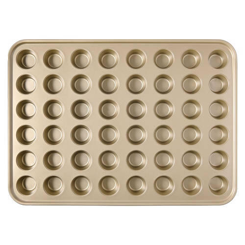 Mega Bakeware - 48 Cups Mini Muffin Pan, Gold