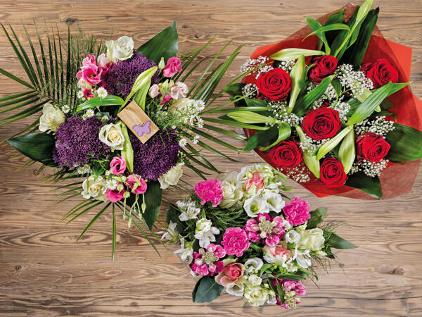 Valentinsstrauß Exklusiv/Rosen-Lilien-Strauß Premium