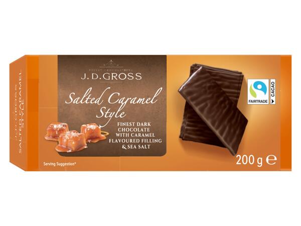 Dark Chocolate Tablets with a Salted Caramel Filling