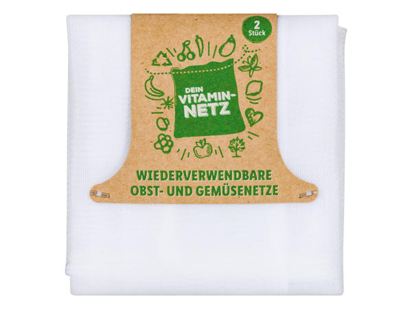 Wiederverwendbare Obst- und Gemüsenetze