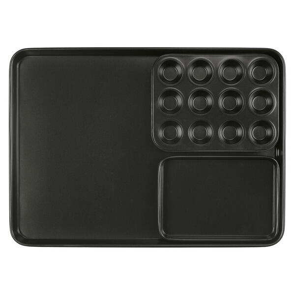 Crofton Black Metallic Bakeware Set - 3pc