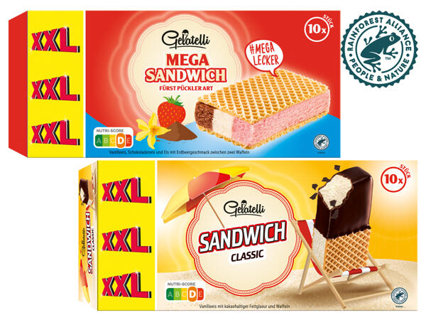 Sandwich Eis 8x 90 ml + 2x 90 ml gratis