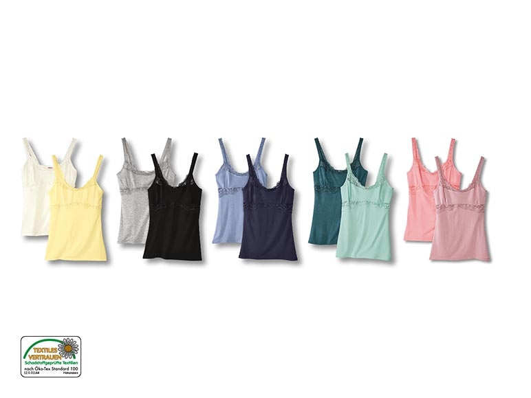 Spitzentops, 2er