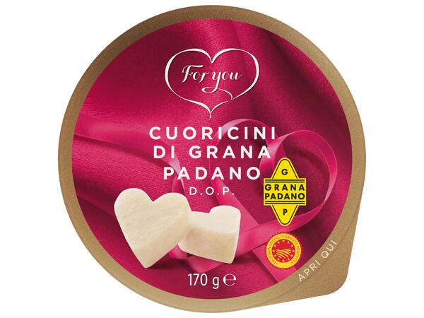 Heart Shaped Grana Padano PDO Cubes