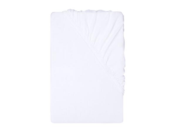 White Jersey Fitted Sheet - King