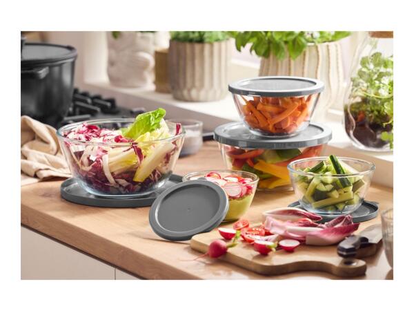 Silvercrest Grey Glass Bowl Set - 5 Pieces