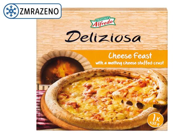 PIZZA S PLNĚNÝM SÝROVÝM OKRAJEM