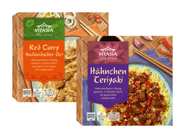 Red Curry oder Hähnchen Teriyaki