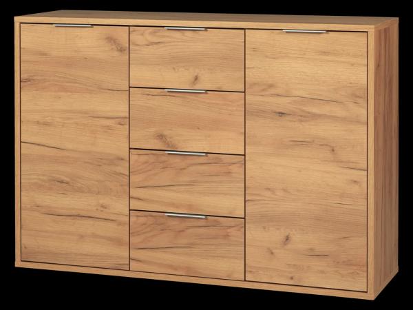 Storage cabinet with 2 doors and 4 drawers