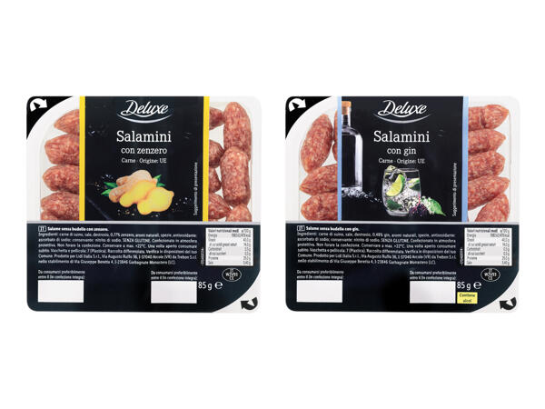 Salamini with Gin or Ginger
