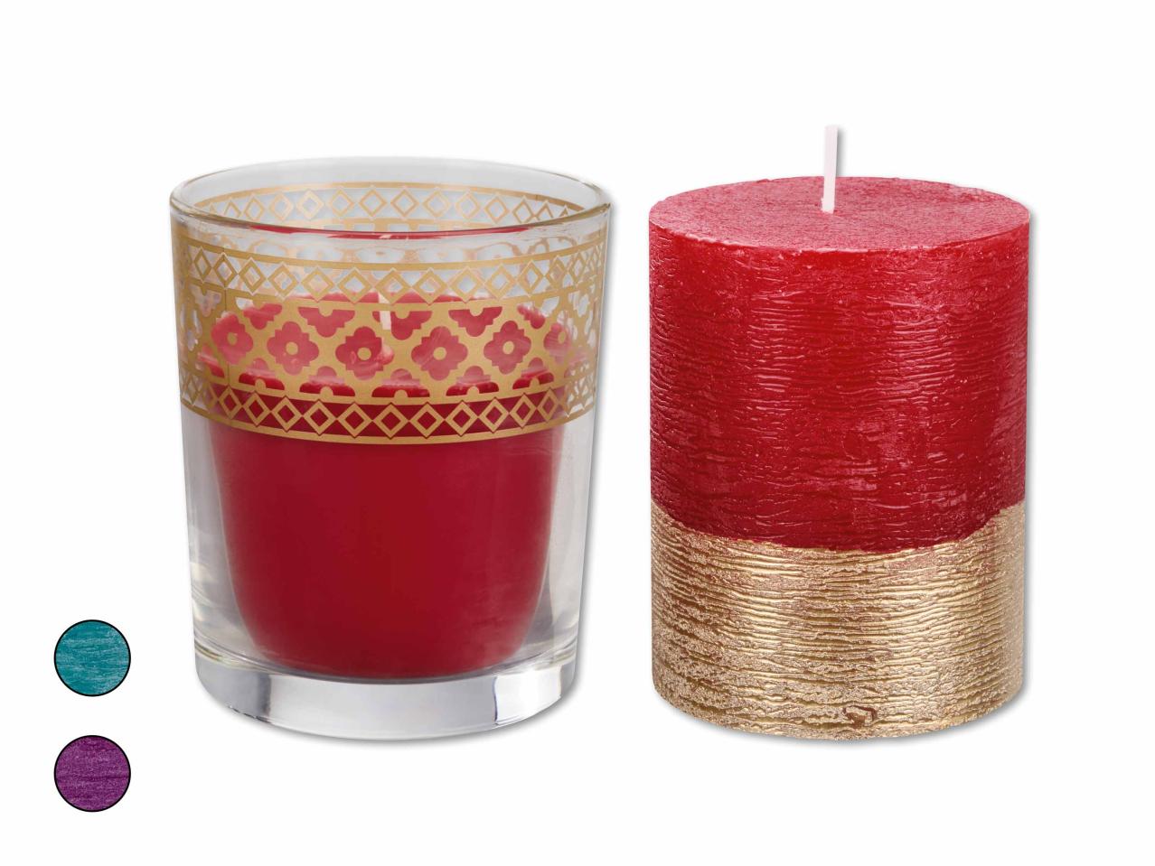 Bougie dans un verre/ cylindrique