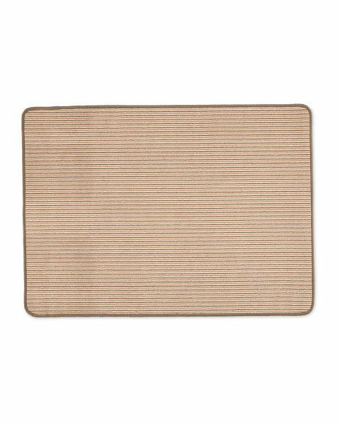 Brown Stripes Washable Utility Mat
