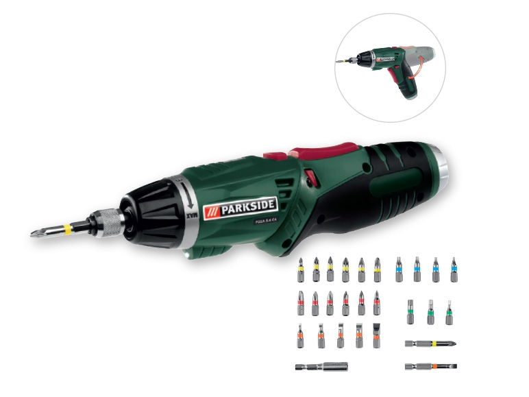 PARKSIDE(R) 3.6V Li-Ion Cordless Screwdriver