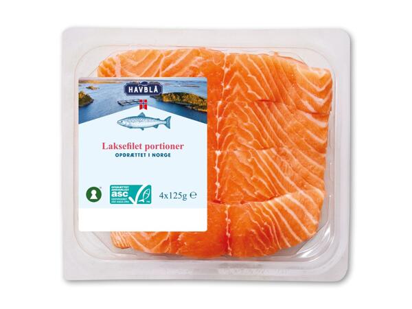 HAVBLÅ Laksefileter med skind