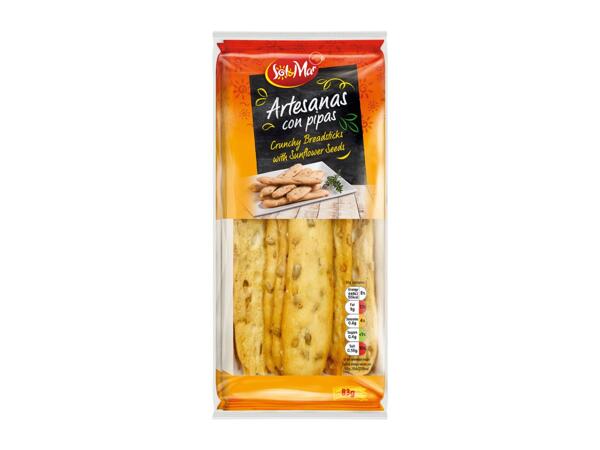 Crunchy Breadsticks with Sunflower Seeds